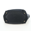 CELINE Luggage Hand Bag Leather Black Gold Auth am12236V-5