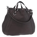 GUCCI Shoulder Bag Leather 2way Outlet Brown Silver 268641 Auth am12238V-1