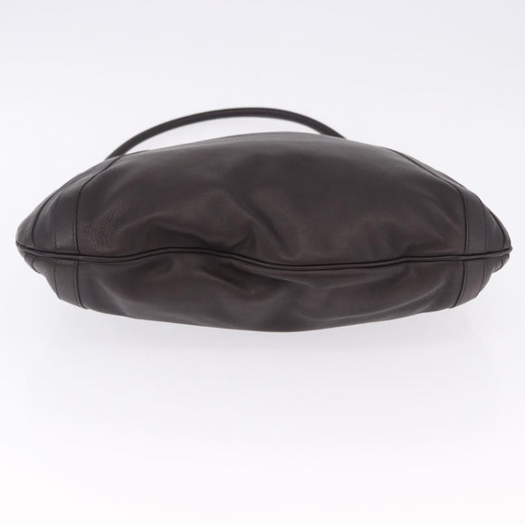 GUCCI Shoulder Bag Leather 2way Outlet Brown Silver 268641 Auth am12238V