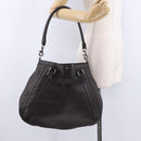 GUCCI Shoulder Bag Leather 2way Outlet Brown Silver 268641 Auth am12238V-25