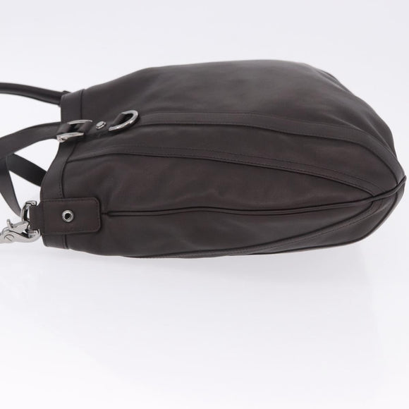 GUCCI Shoulder Bag Leather 2way Outlet Brown Silver 268641 Auth am12238V