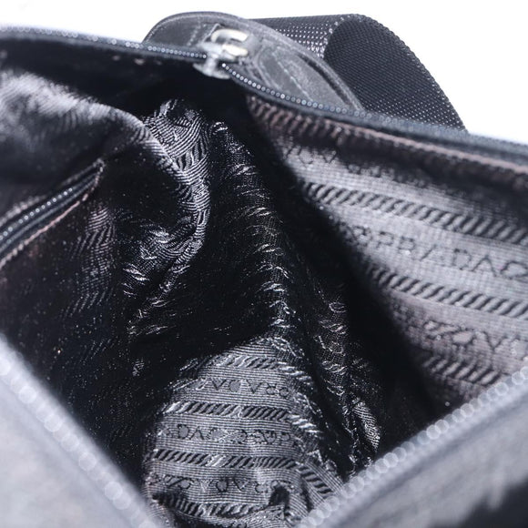 PRADA Shoulder Bag Nylon Black Silver BT0172 Auth am12240V