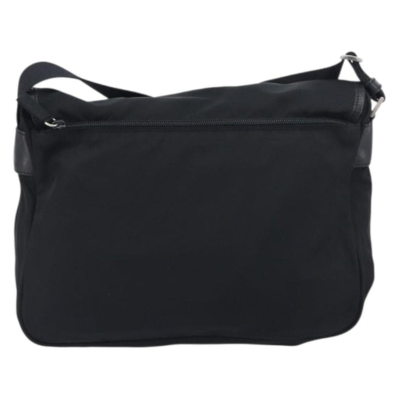 PRADA Shoulder Bag Nylon Black Silver BT0172 Auth am12240V