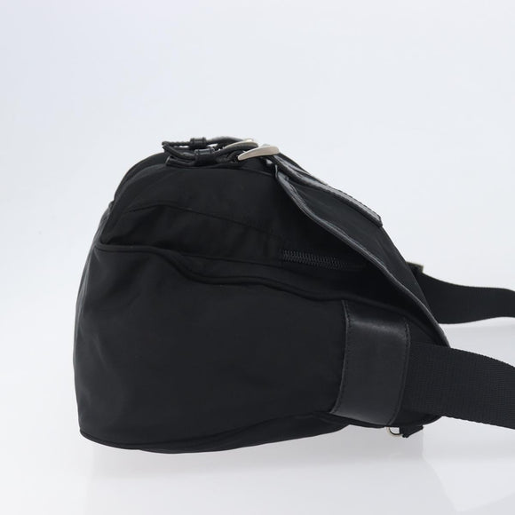 PRADA Shoulder Bag Nylon Black Silver BT0172 Auth am12240V