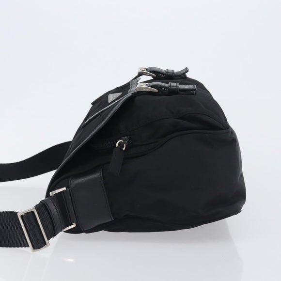 PRADA Shoulder Bag Nylon Black Silver BT0172 Auth am12240V