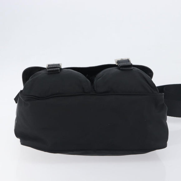 PRADA Shoulder Bag Nylon Black Silver BT0172 Auth am12240V