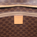 CELINE Macadam Canvas Tote Bag PVC Leather Brown Gold Auth am12243V-15