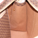 CELINE Macadam Canvas Tote Bag PVC Leather Brown Gold Auth am12243V-18
