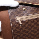 CELINE Macadam Canvas Tote Bag PVC Leather Brown Gold Auth am12243V-19