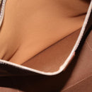 CELINE Macadam Canvas Tote Bag PVC Leather Brown Gold Auth am12243V-20