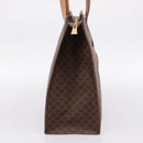 CELINE Macadam Canvas Tote Bag PVC Leather Brown Gold Auth am12243V-4