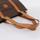 CELINE Macadam Canvas Tote Bag PVC Leather Brown Gold Auth am12243V-7
