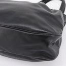 PRADA Tote Bag Calf Skin Black Gold Auth am12245SAM-10