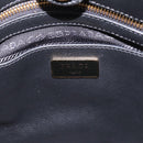 PRADA Tote Bag Calf Skin Black Gold Auth am12245SAM-15