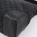 GUCCI GG Canvas Shoulder Bag Black Silver 110054 Auth am12249V-9