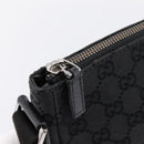 GUCCI GG Canvas Shoulder Bag Black Silver 110054 Auth am12249V-10