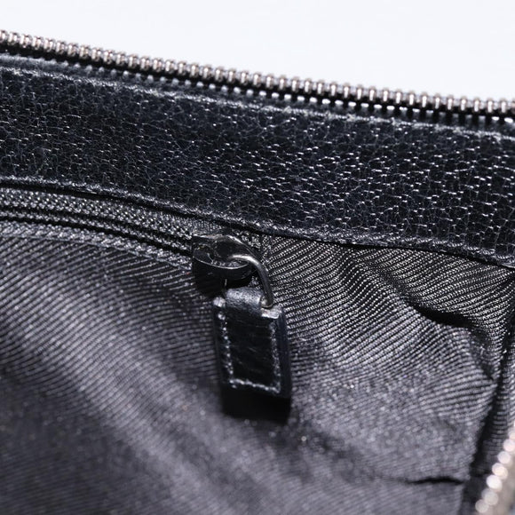 GUCCI GG Canvas Shoulder Bag Black Silver 110054 Auth am12249V