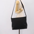 GUCCI GG Canvas Shoulder Bag Black Silver 110054 Auth am12249V-22