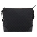 GUCCI GG Canvas Shoulder Bag Black Silver 110054 Auth am12249V-2