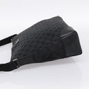 GUCCI GG Canvas Shoulder Bag Black Silver 110054 Auth am12249V-3
