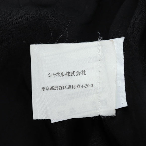 CHANEL Jacket Wool tweed Black CC Auth am12252SAM