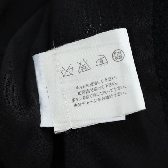 CHANEL Jacket Wool tweed Black CC Auth am12252SAM