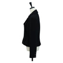 CHANEL Jacket Wool tweed Black CC Auth am12252SAM-3