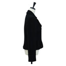 CHANEL Jacket Wool tweed Black CC Auth am12252SAM-4