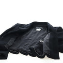 CHANEL Jacket Wool tweed Black CC Auth am12252SAM-9
