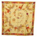 CARTIER Jewelry Pattern Scarf Silk Yellow Auth am12255M-1