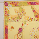 CARTIER Jewelry Pattern Scarf Silk Yellow Auth am12255M-13