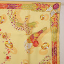 CARTIER Jewelry Pattern Scarf Silk Yellow Auth am12255M-15