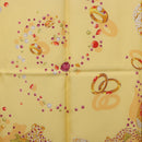 CARTIER Jewelry Pattern Scarf Silk Yellow Auth am12255M-17