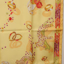 CARTIER Jewelry Pattern Scarf Silk Yellow Auth am12255M-18
