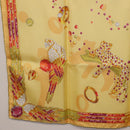 CARTIER Jewelry Pattern Scarf Silk Yellow Auth am12255M-19