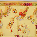 CARTIER Jewelry Pattern Scarf Silk Yellow Auth am12255M-3