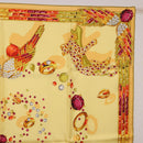CARTIER Jewelry Pattern Scarf Silk Yellow Auth am12255M-4