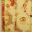 CARTIER Jewelry Pattern Scarf Silk Yellow Auth am12255M-5