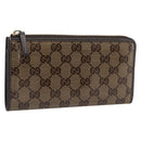 GUCCI GG Crystal Wallet Coated Canvas Outlet Beige Gold 332747 Auth am12258V-1