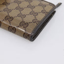 GUCCI GG Crystal Wallet Coated Canvas Outlet Beige Gold 332747 Auth am12258V-10