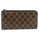 GUCCI GG Crystal Wallet Coated Canvas Outlet Beige Gold 332747 Auth am12258V-2