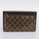 GUCCI GG Crystal Wallet Coated Canvas Outlet Beige Gold 332747 Auth am12258V-21