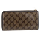 GUCCI GG Crystal Wallet Coated Canvas Outlet Beige Gold 332747 Auth am12258V-3