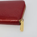 LOUIS VUITTON Monogram Vernis Zippy Wallet Rouge Grunadine M91732 Auth am12259V-15