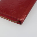 LOUIS VUITTON Monogram Vernis Zippy Wallet Rouge Grunadine M91732 Auth am12259V-16