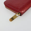 LOUIS VUITTON Monogram Vernis Zippy Wallet Rouge Grunadine M91732 Auth am12259V-8