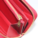 LOUIS VUITTON Monogram Vernis Zippy Wallet Rouge Grunadine M91732 Auth am12259V-20