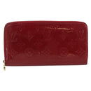 LOUIS VUITTON Monogram Vernis Zippy Wallet Rouge Grunadine M91732 Auth am12259V-13