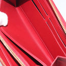 LOUIS VUITTON Monogram Vernis Zippy Wallet Rouge Grunadine M91732 Auth am12259V-22