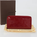 LOUIS VUITTON Monogram Vernis Zippy Wallet Rouge Grunadine M91732 Auth am12259V-12